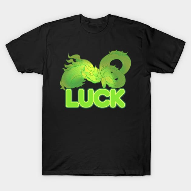 Luck Wish 2024 Chinese Dragon Green T-Shirt by WiliamGlowing